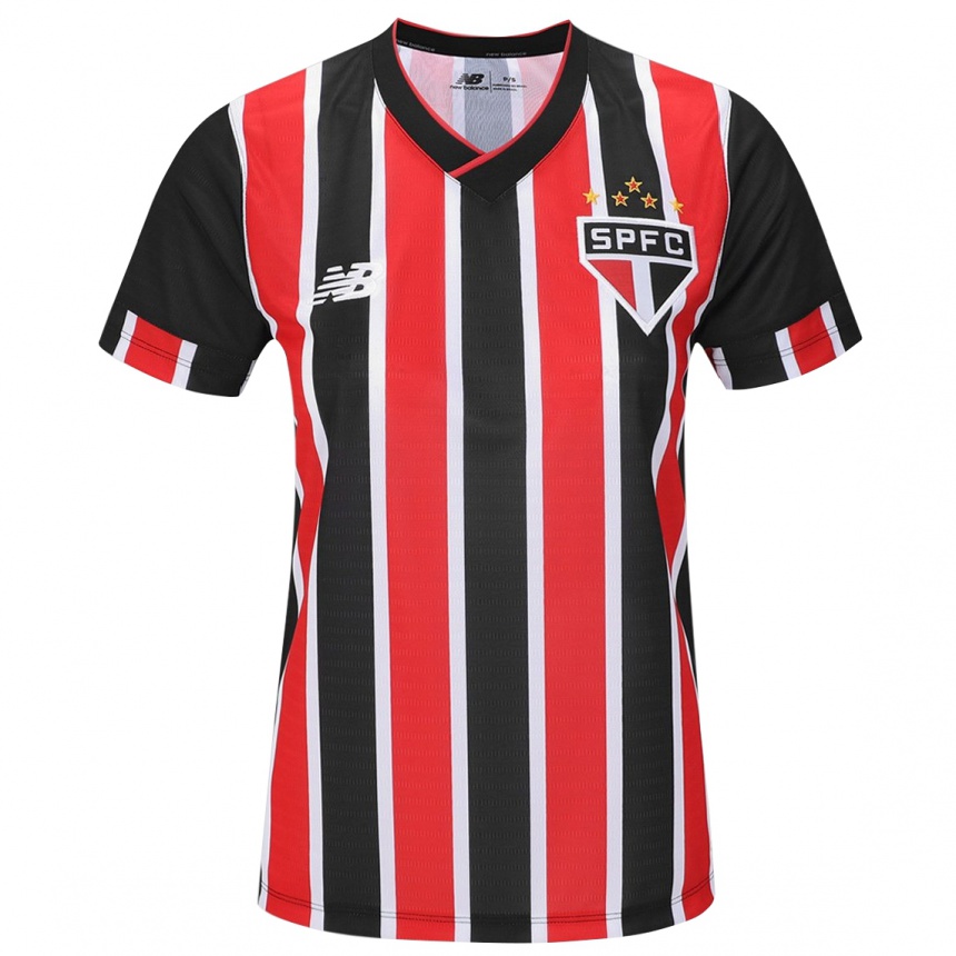 Women Football Maik #0 Black Red White Away Jersey 2024/25 T-Shirt Nz