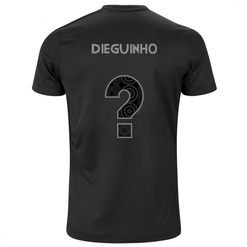 Women Football Dieguinho #0 Black Away Jersey 2024/25 T-Shirt Nz