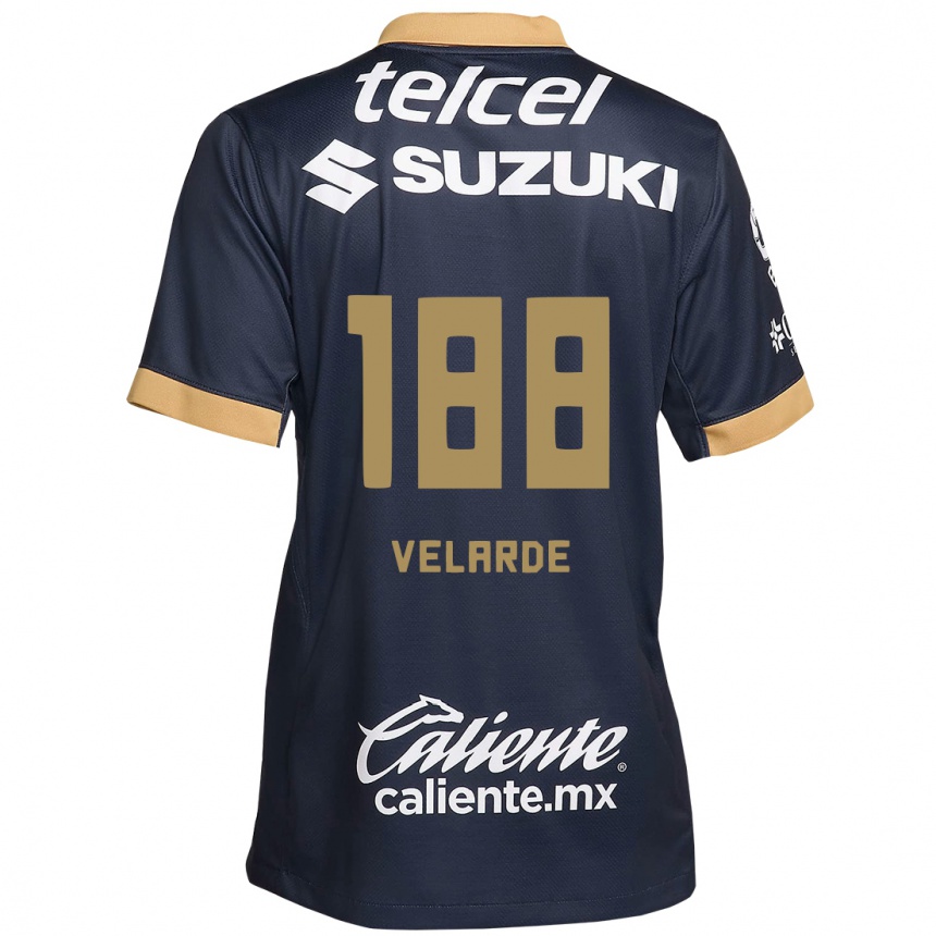 Women Football Andrés Velarde #188 Obsidian Gold White Away Jersey 2024/25 T-Shirt Nz