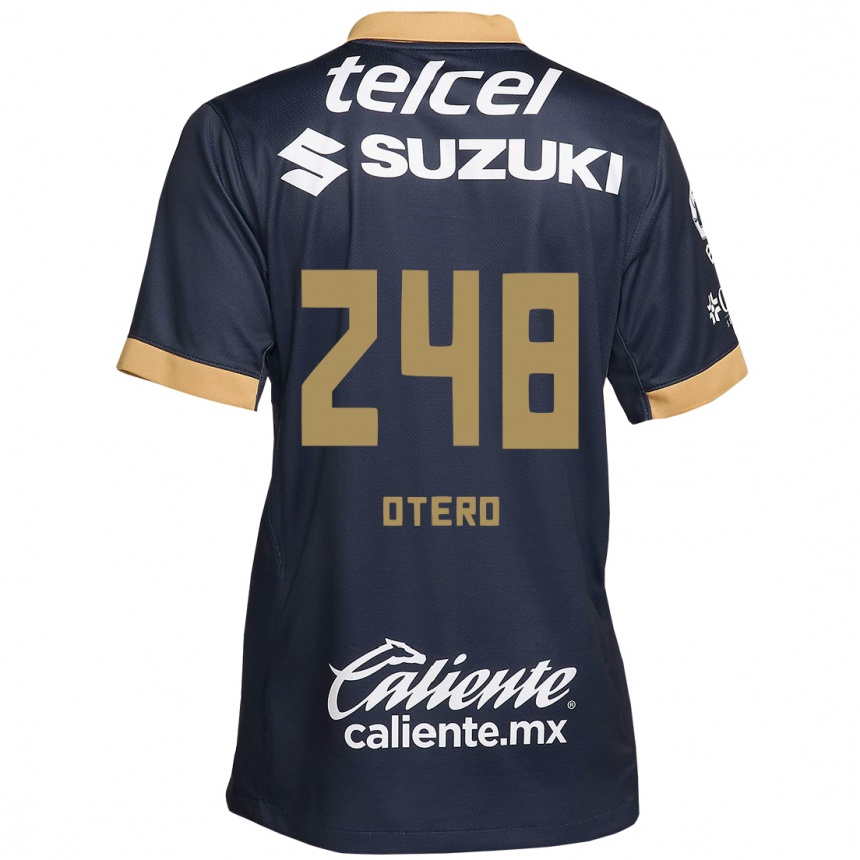 Women Football Jonathan Otero #248 Obsidian Gold White Away Jersey 2024/25 T-Shirt Nz