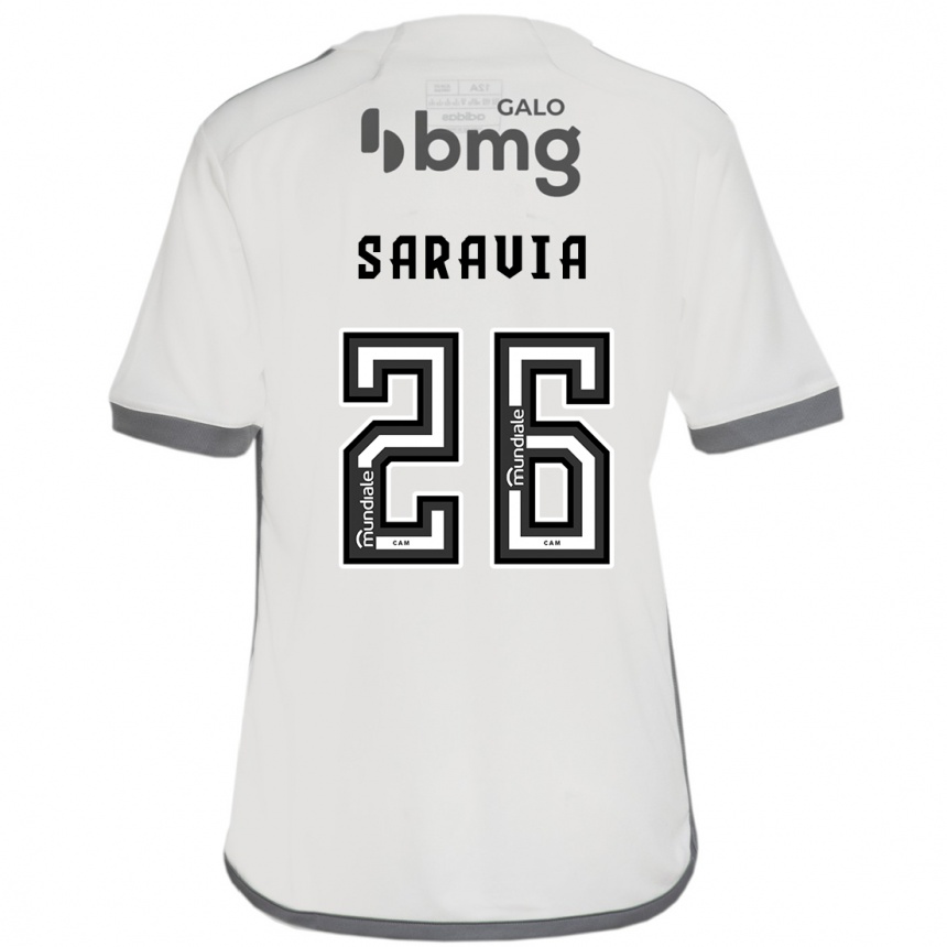 Women Football Renzo Saravia #26 Off White Away Jersey 2024/25 T-Shirt Nz