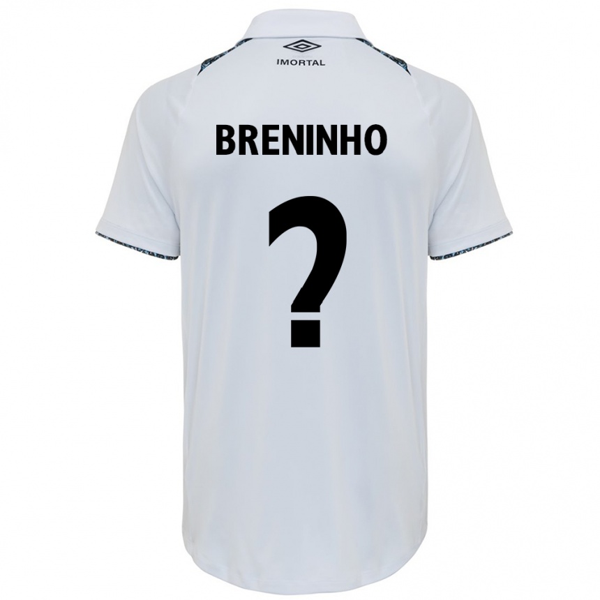 Women Football Breninho #0 White Blue Away Jersey 2024/25 T-Shirt Nz