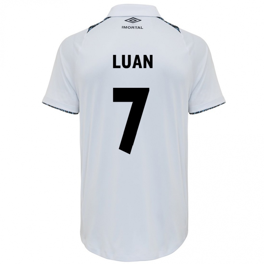 Women Football Luan #7 White Blue Away Jersey 2024/25 T-Shirt Nz