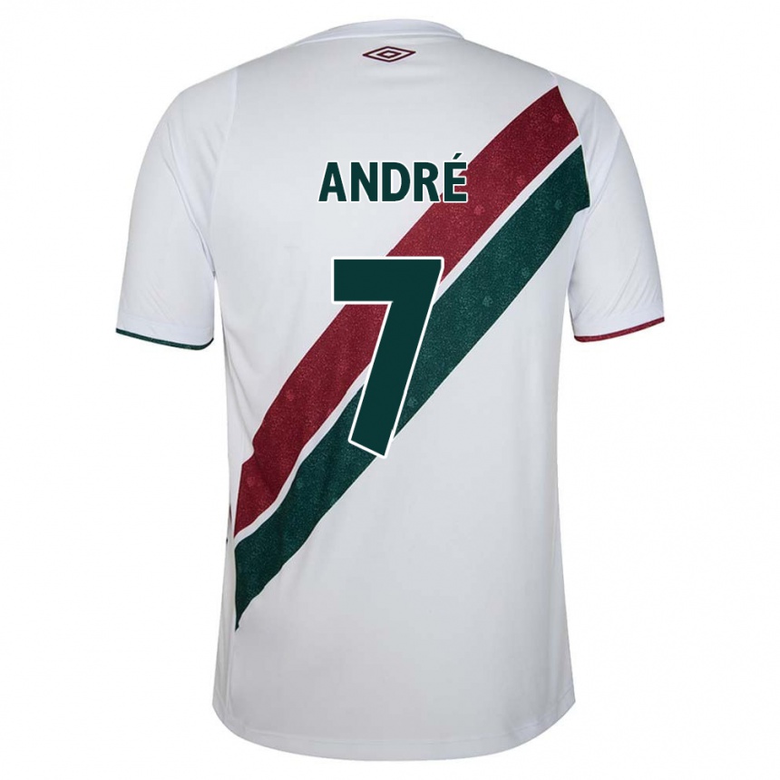 Women Football André #7 White Green Maroon Away Jersey 2024/25 T-Shirt Nz