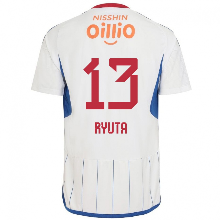 Women Football Ryuta Koike #13 White Blue Red Away Jersey 2024/25 T-Shirt Nz