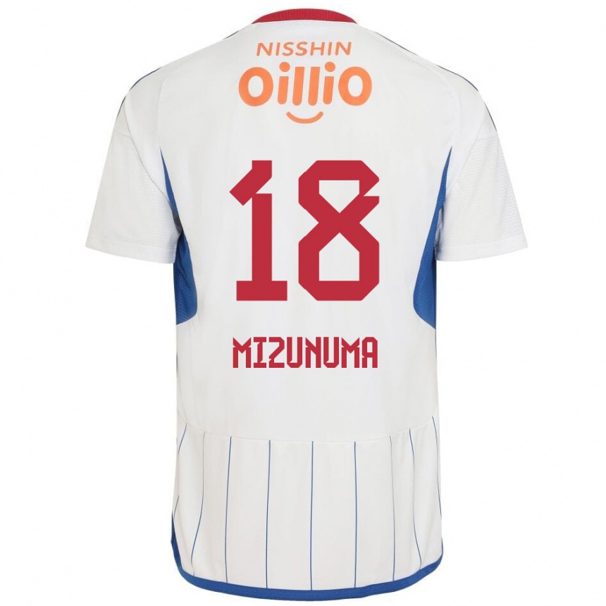 Women Football Kota Mizunuma #18 White Blue Red Away Jersey 2024/25 T-Shirt Nz