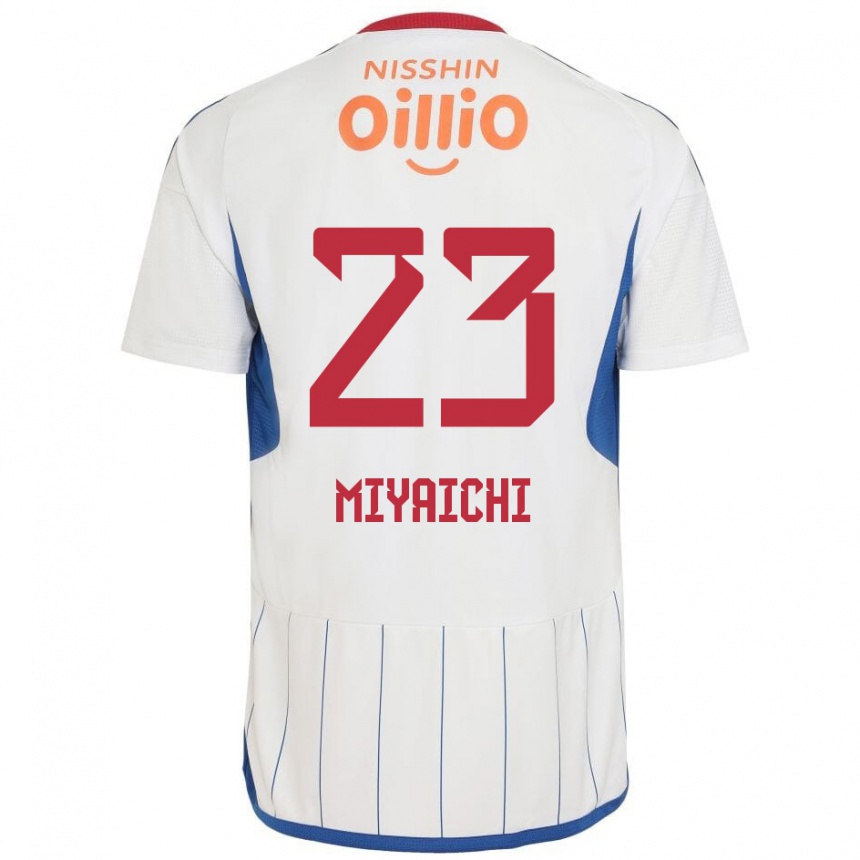 Women Football Ryo Miyaichi #23 White Blue Red Away Jersey 2024/25 T-Shirt Nz