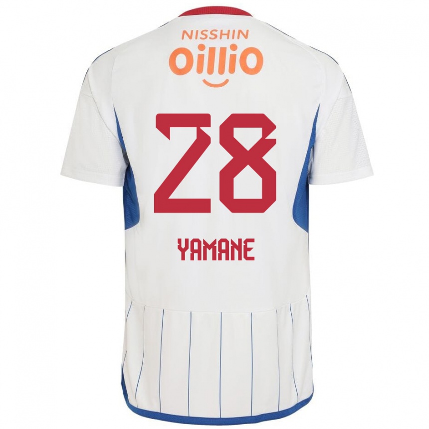 Women Football Riku Yamane #28 White Blue Red Away Jersey 2024/25 T-Shirt Nz