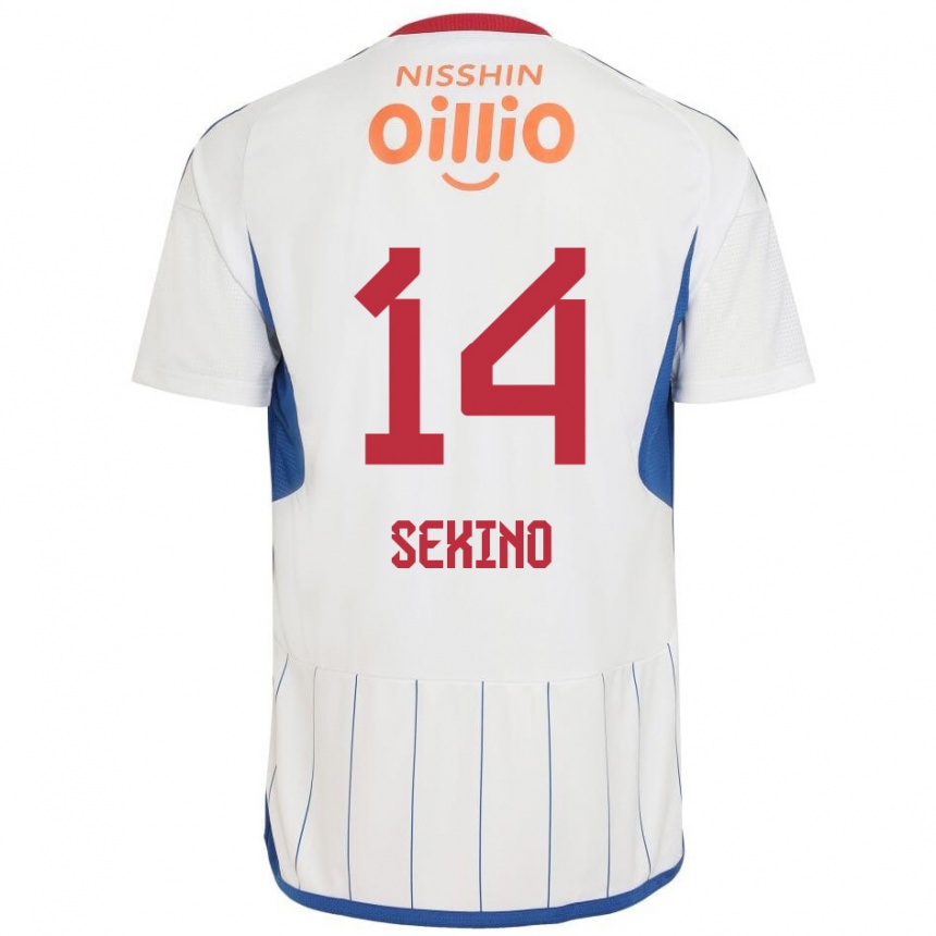 Women Football Aiki Sekino #14 White Blue Red Away Jersey 2024/25 T-Shirt Nz