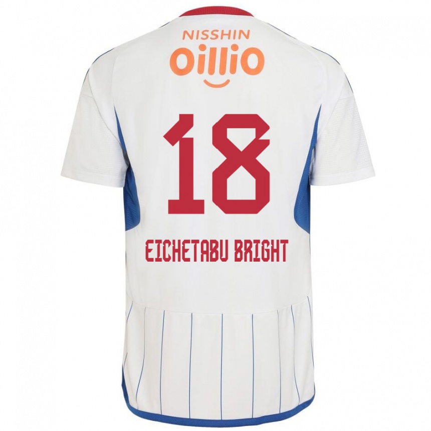 Women Football Kai Eichetabu Bright #18 White Blue Red Away Jersey 2024/25 T-Shirt Nz