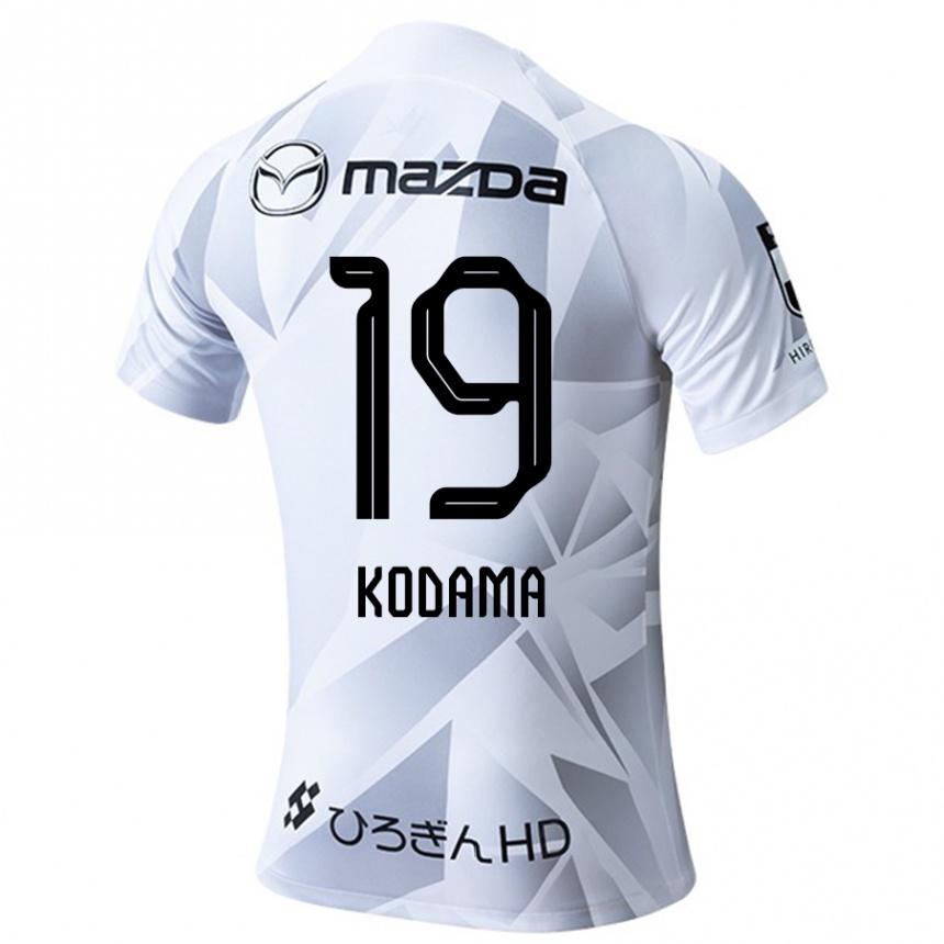 Women Football Tsukasa Kodama #19 White Grey Black Away Jersey 2024/25 T-Shirt Nz