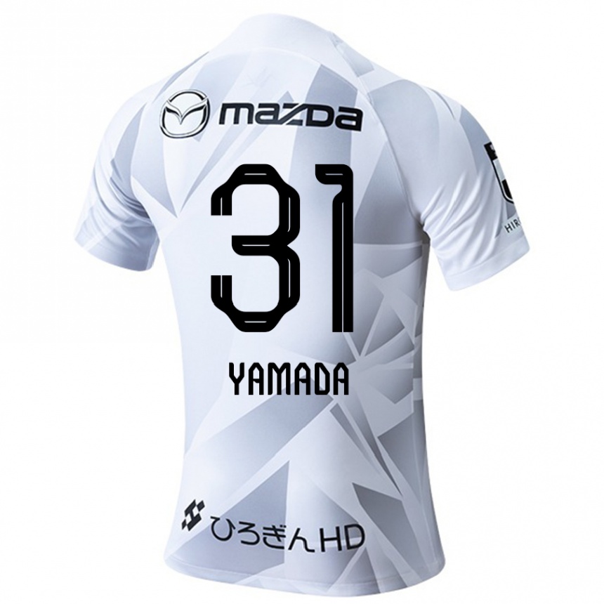 Women Football Manato Yamada #31 White Grey Black Away Jersey 2024/25 T-Shirt Nz