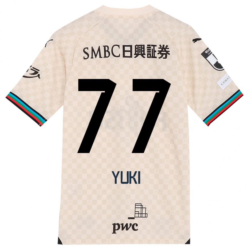 Women Football Yuki Yamamoto #77 White Gray Away Jersey 2024/25 T-Shirt Nz