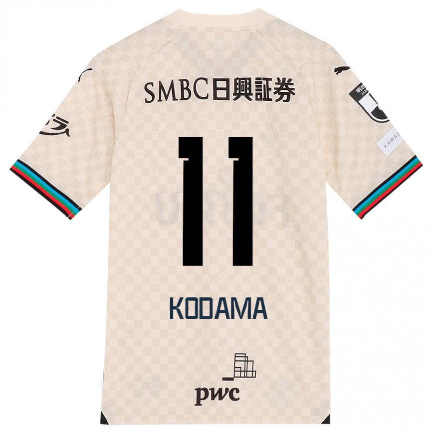 Women Football Shotaro Kodama #11 White Gray Away Jersey 2024/25 T-Shirt Nz