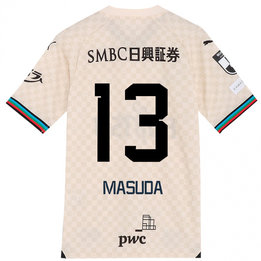 Women Football Hinata Masuda #13 White Gray Away Jersey 2024/25 T-Shirt Nz