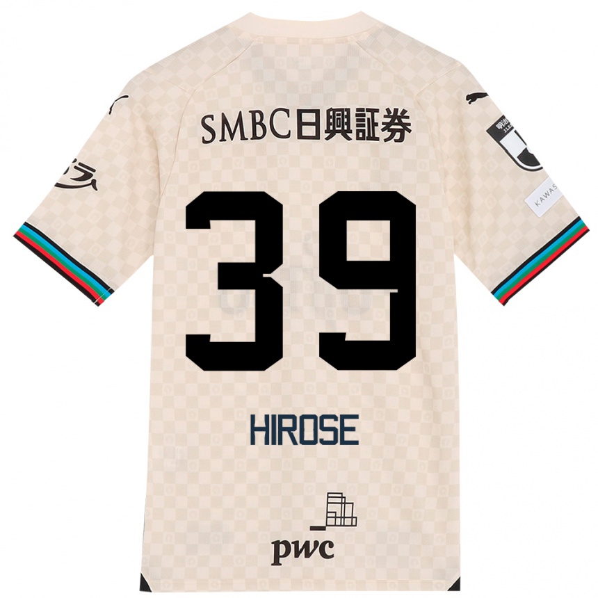 Women Football Neo Hirose #39 White Gray Away Jersey 2024/25 T-Shirt Nz