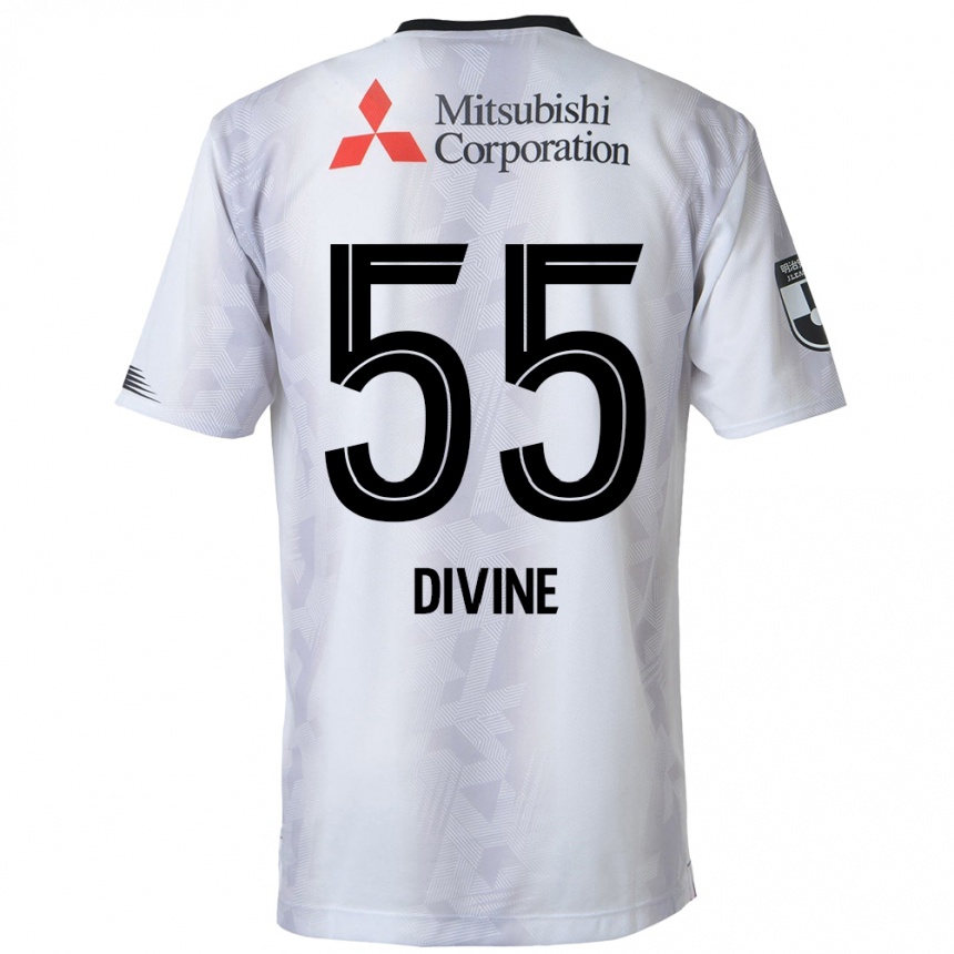 Women Football Divine Chinedu Otani #55 White Black Away Jersey 2024/25 T-Shirt Nz