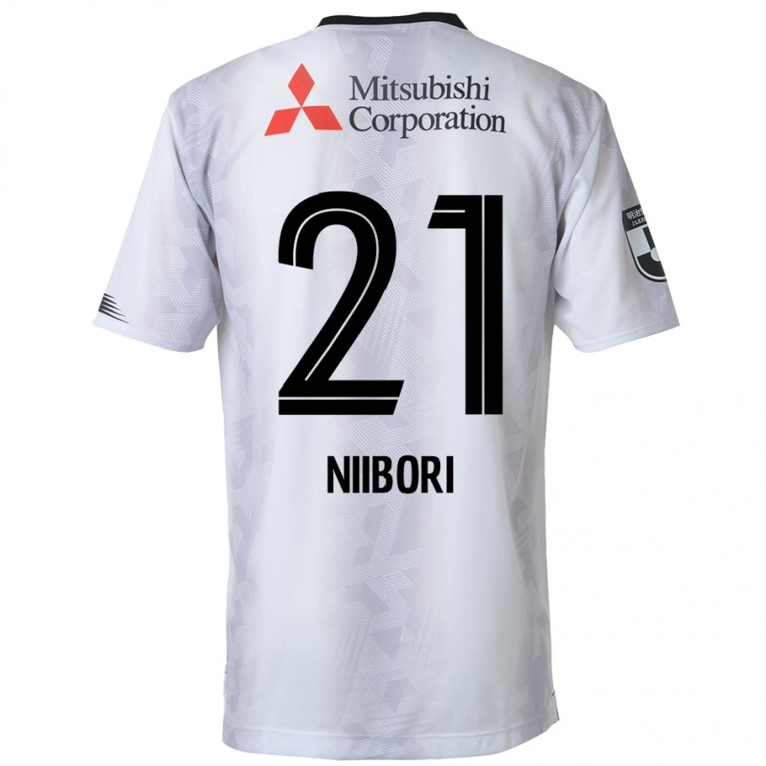 Women Football Keita Niibori #21 White Black Away Jersey 2024/25 T-Shirt Nz