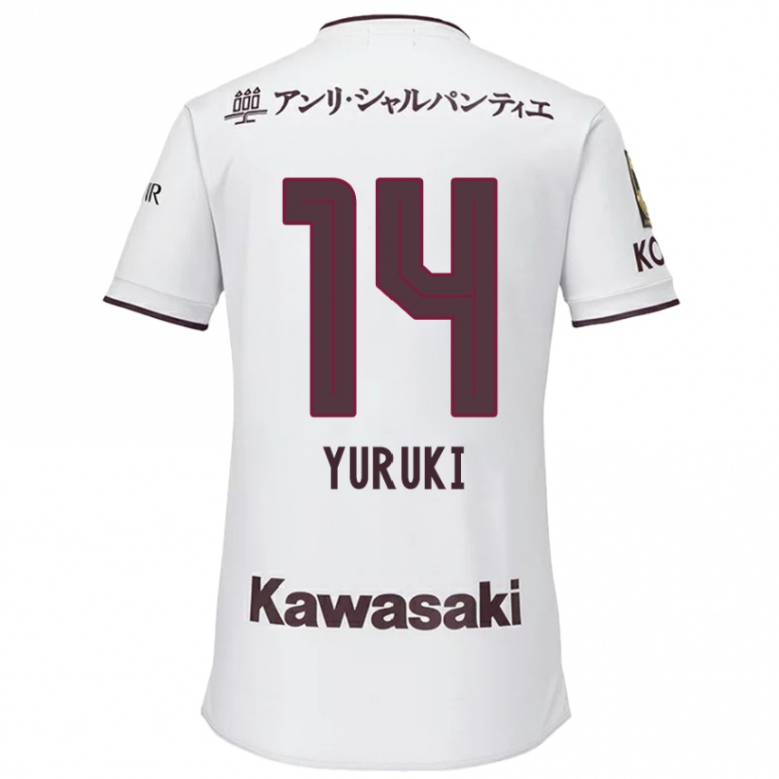 Women Football Koya Yuruki #14 White Red Away Jersey 2024/25 T-Shirt Nz