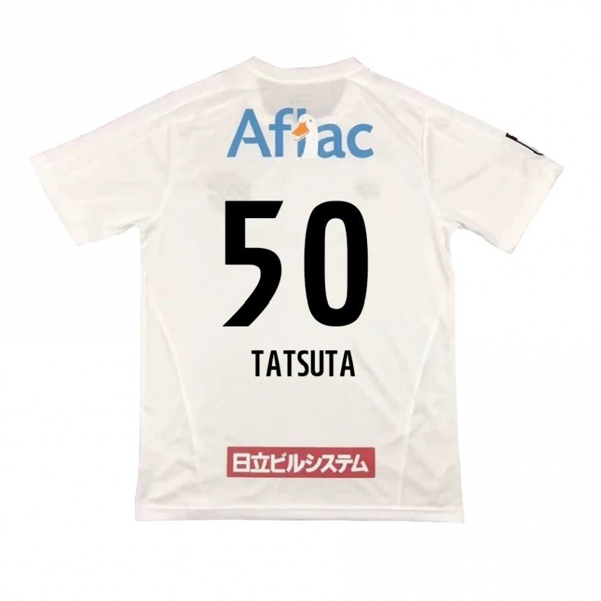 Women Football Yugo Tatsuta #50 White Black Away Jersey 2024/25 T-Shirt Nz