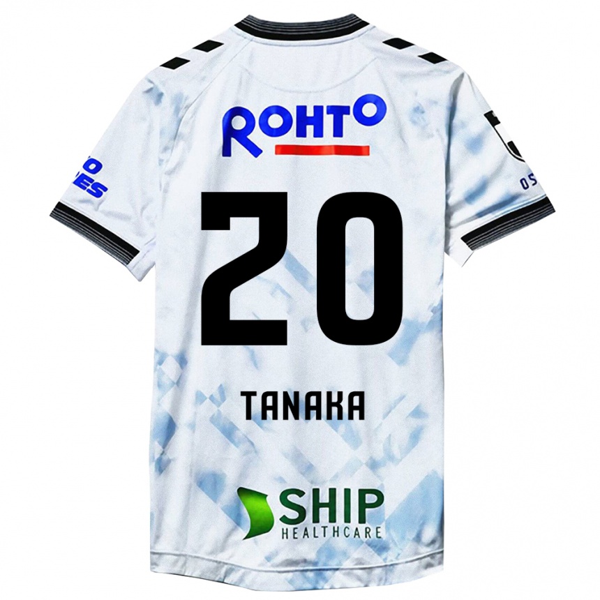 Women Football Hyoga Tanaka #20 White Black Away Jersey 2024/25 T-Shirt Nz