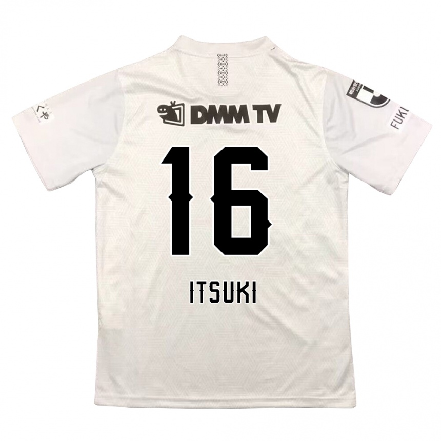 Women Football Itsuki Oda #16 Gray Black Away Jersey 2024/25 T-Shirt Nz