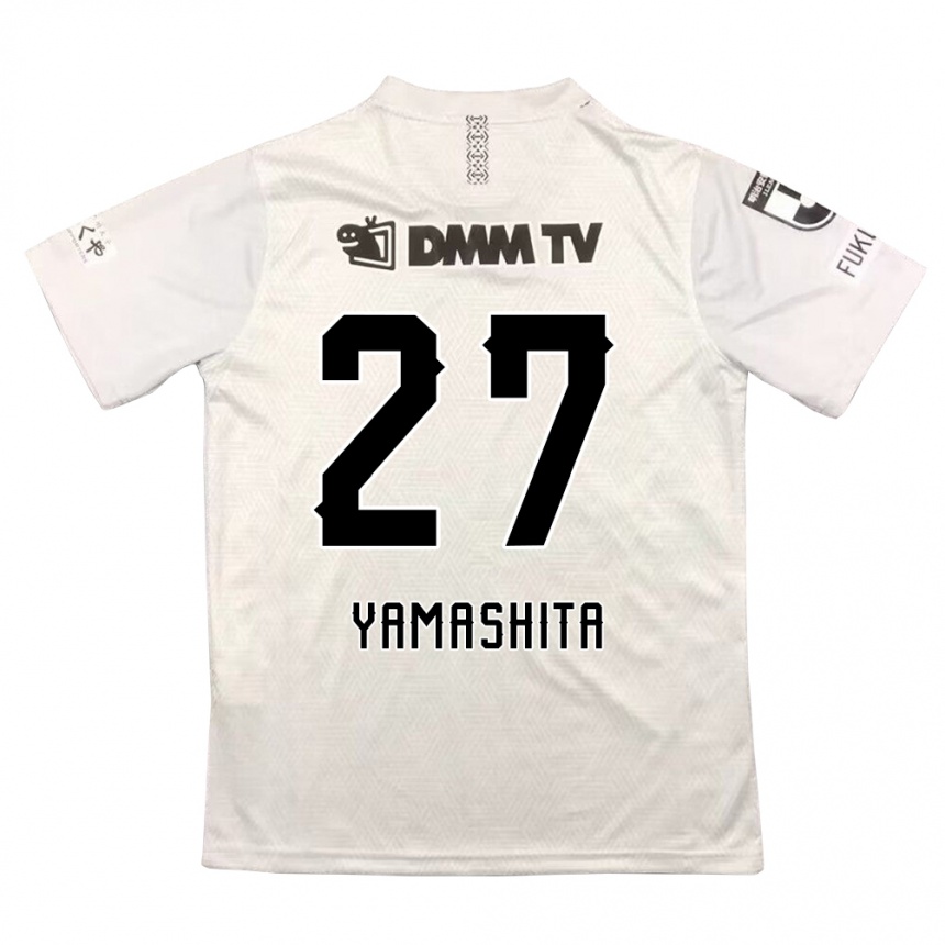 Women Football Sotaro Yamashita #27 Gray Black Away Jersey 2024/25 T-Shirt Nz