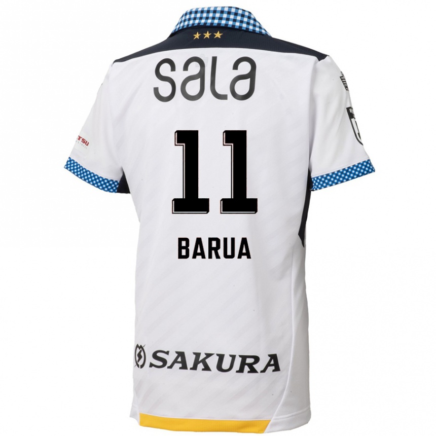 Women Football Roi Barua #11 White Black Away Jersey 2024/25 T-Shirt Nz