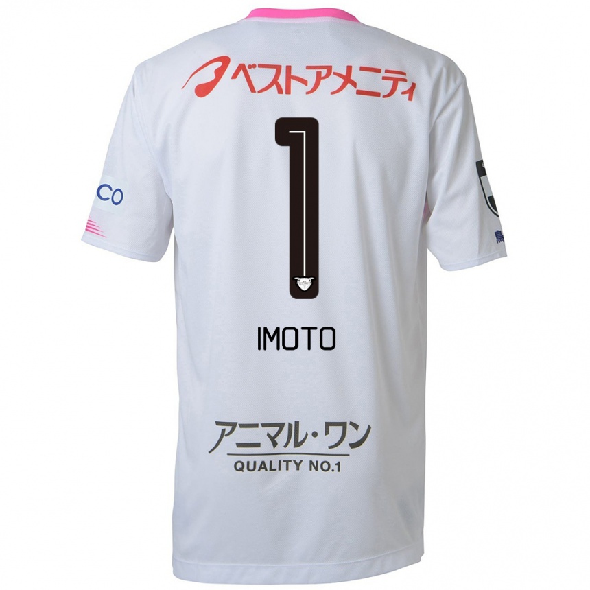 Women Football Kota Imoto #1 White Blue Pink Away Jersey 2024/25 T-Shirt Nz