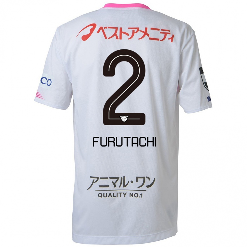 Women Football Shuya Furutachi #2 White Blue Pink Away Jersey 2024/25 T-Shirt Nz