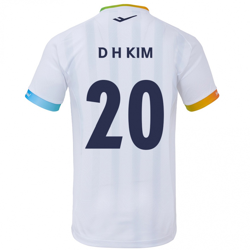 Women Football Hyeon-Deok Kim #20 White Blue Away Jersey 2024/25 T-Shirt Nz