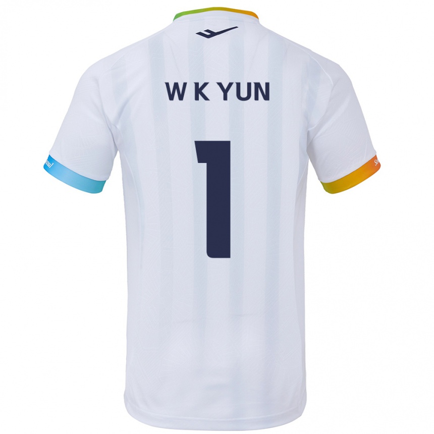 Women Football Ki-Wook Yun #1 White Blue Away Jersey 2024/25 T-Shirt Nz