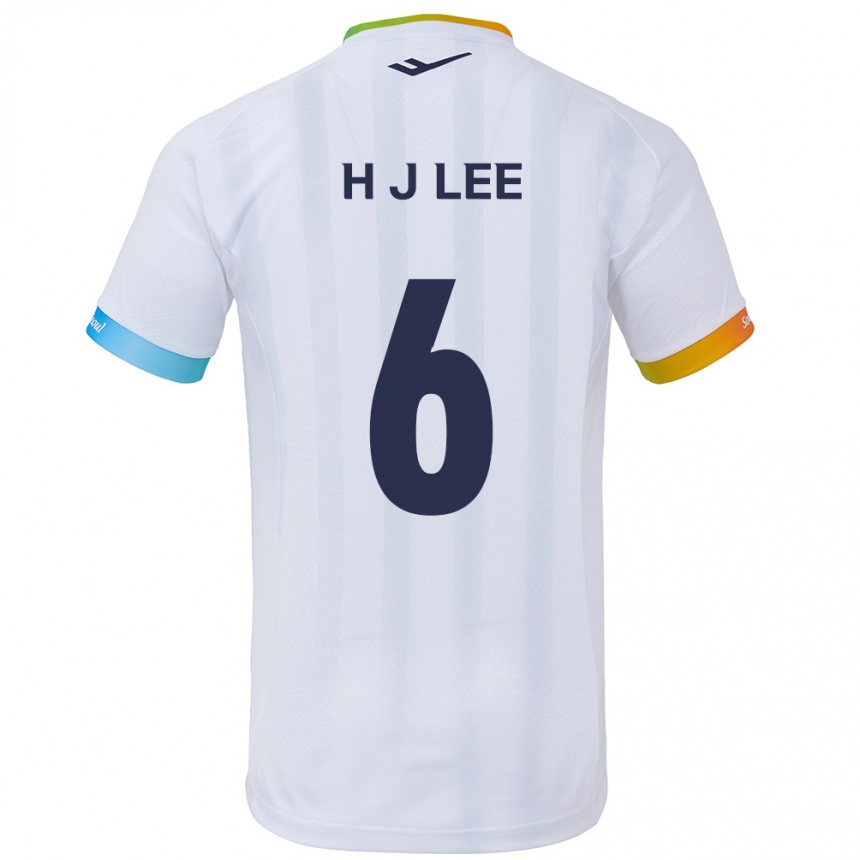 Women Football Ju-Hwan Lee #6 White Blue Away Jersey 2024/25 T-Shirt Nz