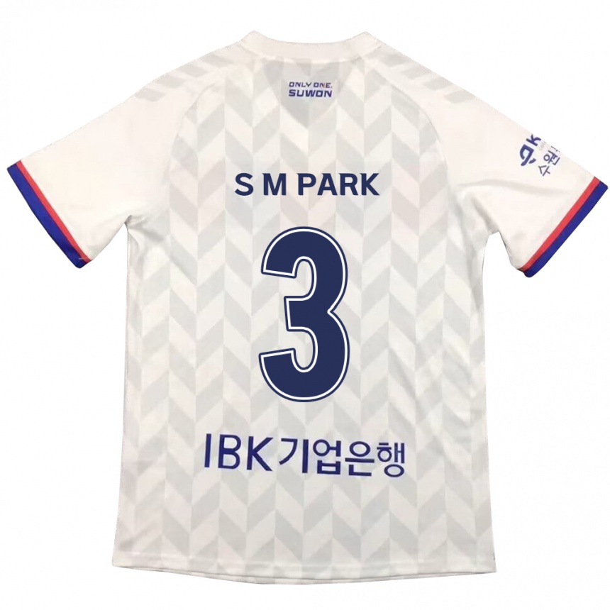 Women Football Min-Seo Park #3 White Blue Away Jersey 2024/25 T-Shirt Nz