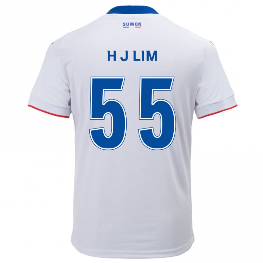 Women Football Ji-Hoon Lim #55 White Blue Away Jersey 2024/25 T-Shirt Nz