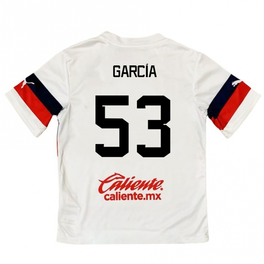 Women Football Uziel García #53 White Red Away Jersey 2024/25 T-Shirt Nz