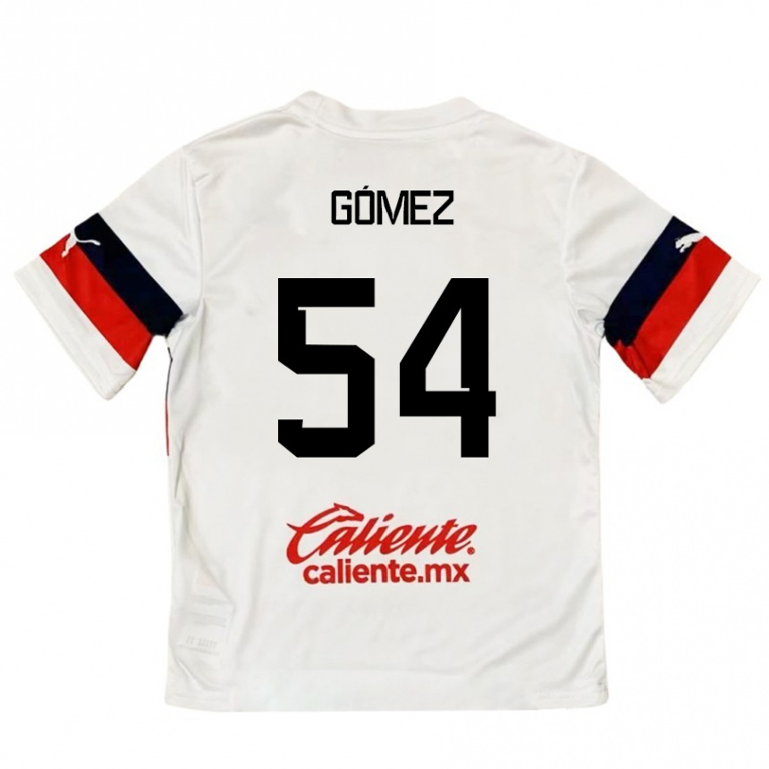 Women Football Miguel Gómez #54 White Red Away Jersey 2024/25 T-Shirt Nz