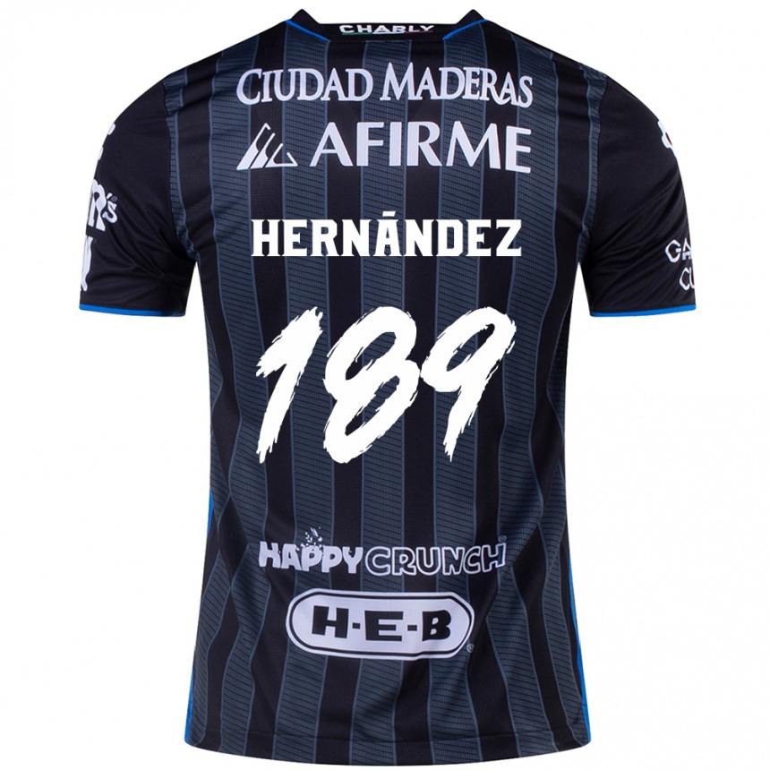 Women Football Sebastián Hernández #189 White Black Away Jersey 2024/25 T-Shirt Nz