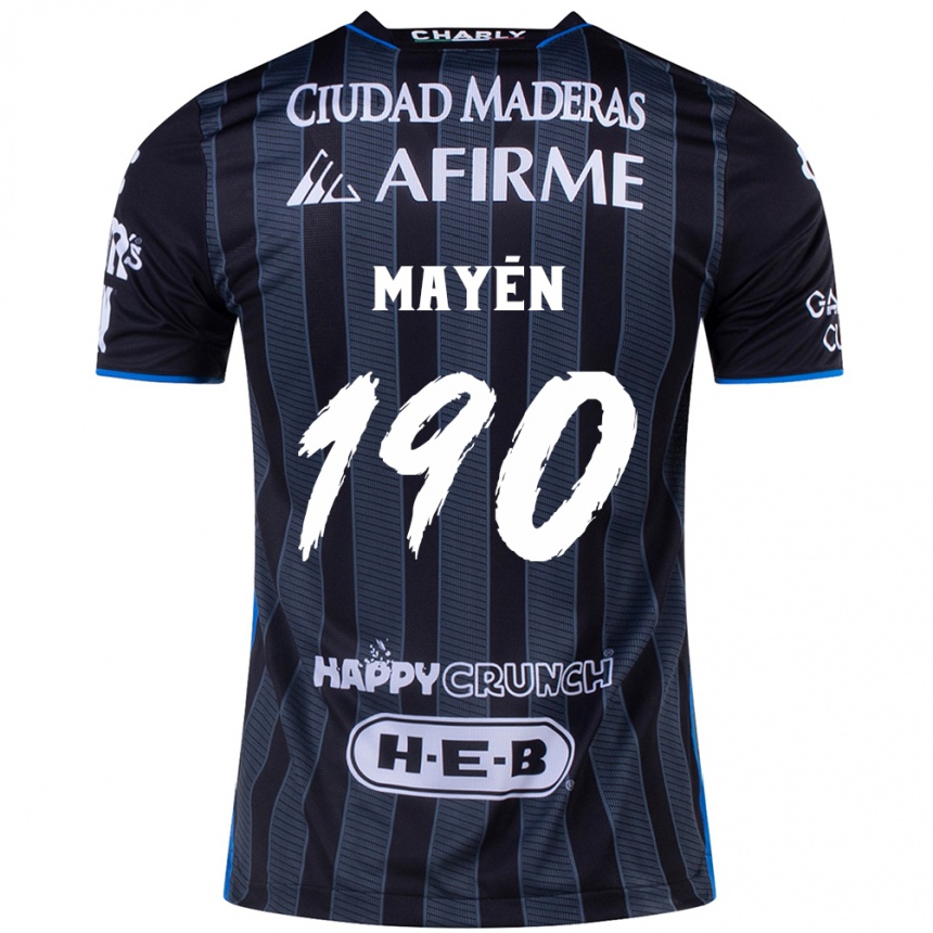 Women Football Eduardo Mayén #190 White Black Away Jersey 2024/25 T-Shirt Nz