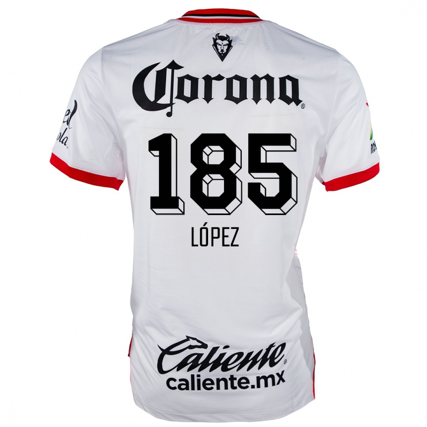 Women Football David López #185 White Red Away Jersey 2024/25 T-Shirt Nz