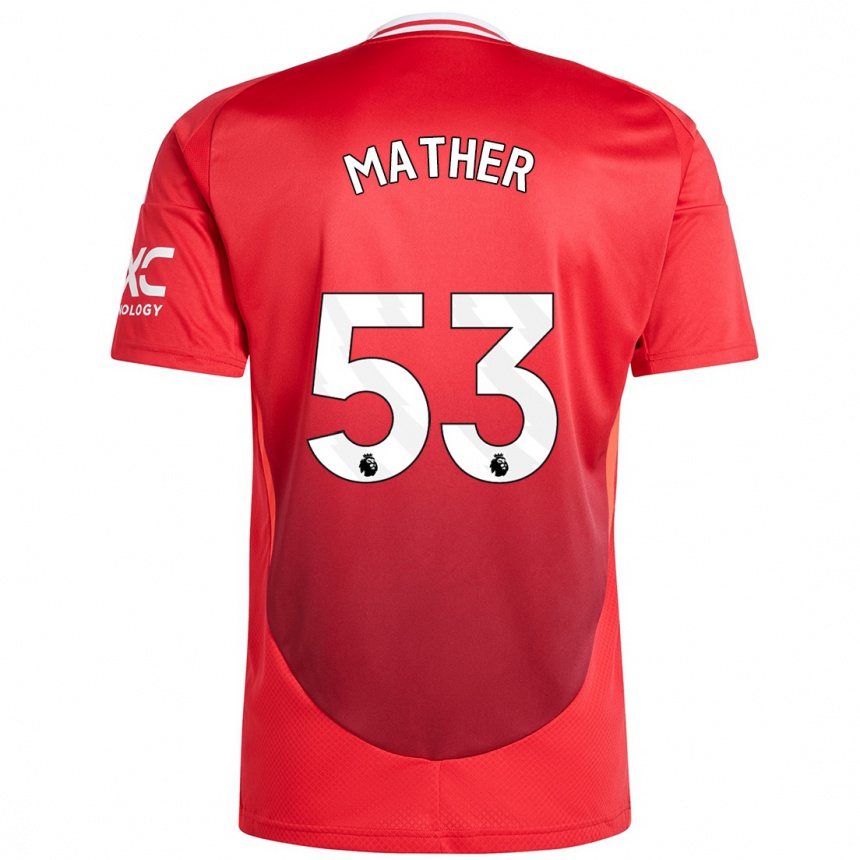 Kids Football Sam Mather #53 Bright Red Home Jersey 2024/25 T-Shirt Nz