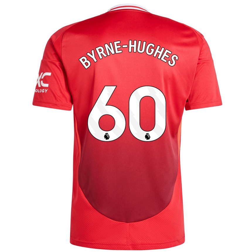 Kids Football Cameron Byrne-Hughes #60 Bright Red Home Jersey 2024/25 T-Shirt Nz