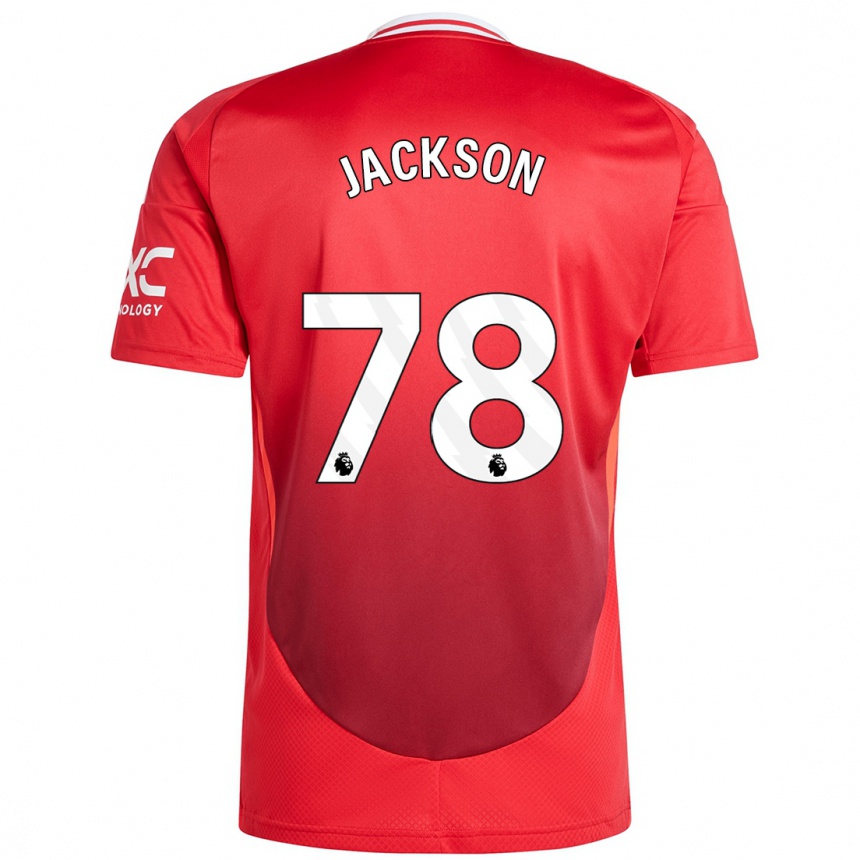 Kids Football Louis Jackson #78 Bright Red Home Jersey 2024/25 T-Shirt Nz