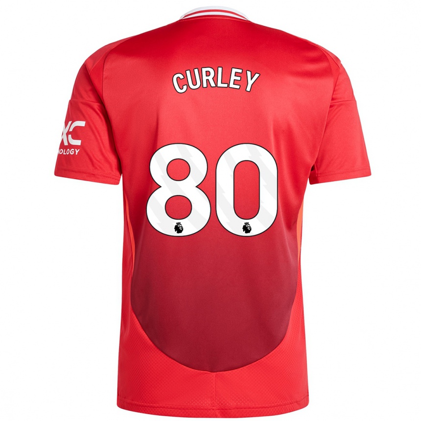 Kids Football Ruben Curley #80 Bright Red Home Jersey 2024/25 T-Shirt Nz