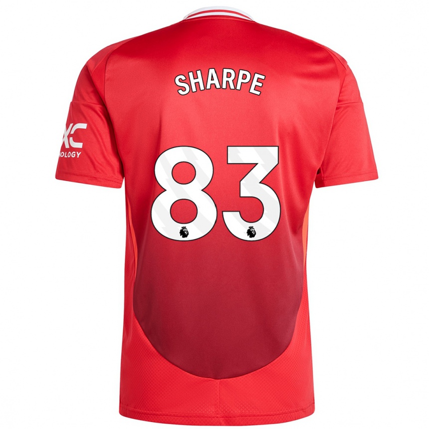 Kids Football Malachi Sharpe #83 Bright Red Home Jersey 2024/25 T-Shirt Nz