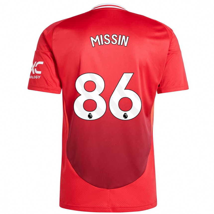 Kids Football Ashton Missin #86 Bright Red Home Jersey 2024/25 T-Shirt Nz