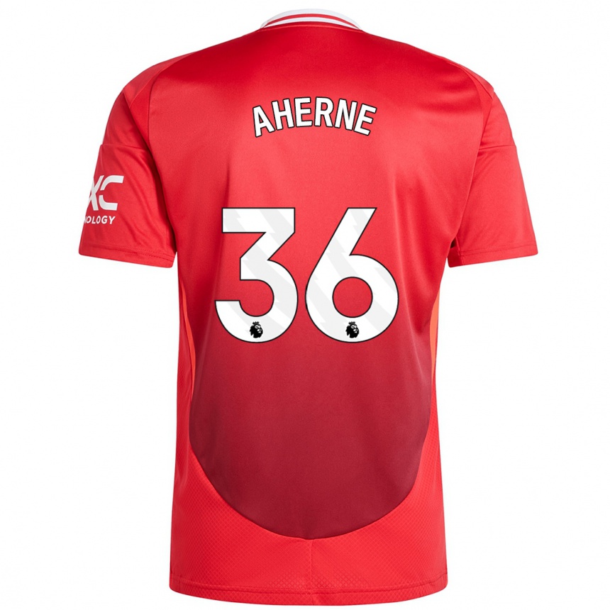 Kids Football Alyssa Aherne #36 Bright Red Home Jersey 2024/25 T-Shirt Nz