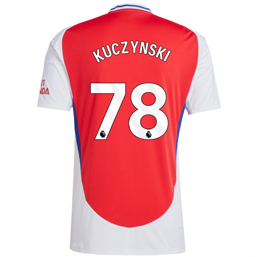 Kids Football Max Kuczynski #78 Red White Home Jersey 2024/25 T-Shirt Nz