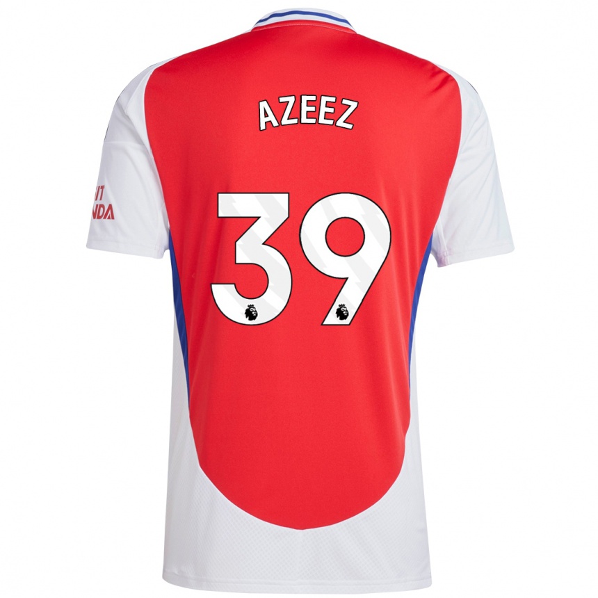 Kids Football Miguel Azeez #39 Red White Home Jersey 2024/25 T-Shirt Nz