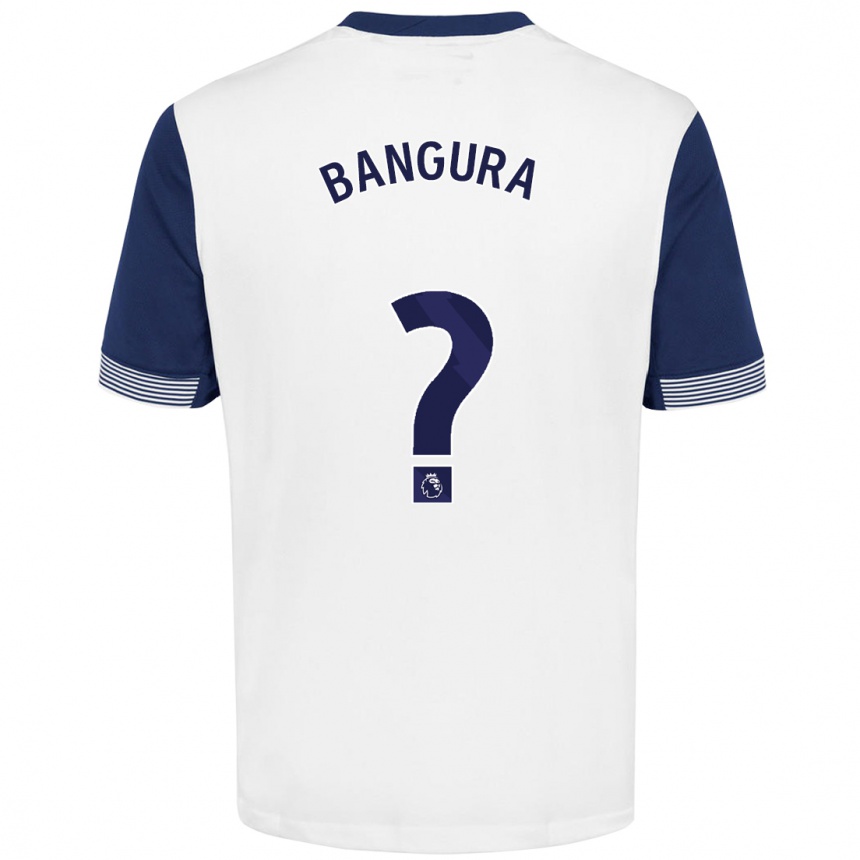 Kids Football Samal Bangura #0 White Blue Home Jersey 2024/25 T-Shirt Nz